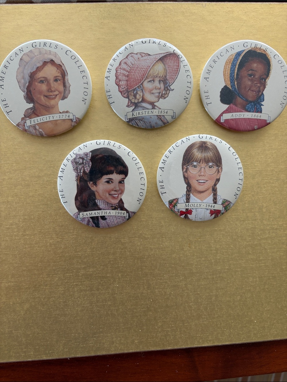 5 Vintage American Girl Doll Pins